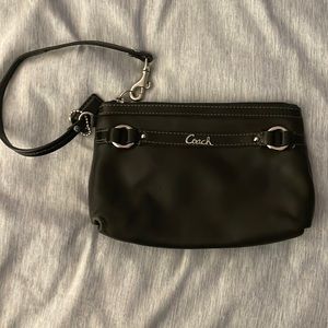 Coach black wristlet